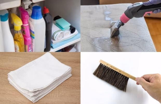 Cách Làm Sạch Sofa Vải Bằng Baking Soda Đơn Giản Tại Nhà 2 Dung dịch giặt sạch topper bao gồm: Nước giặt chiết xuất từ thiên nhiên và dung dịch xả thơm.